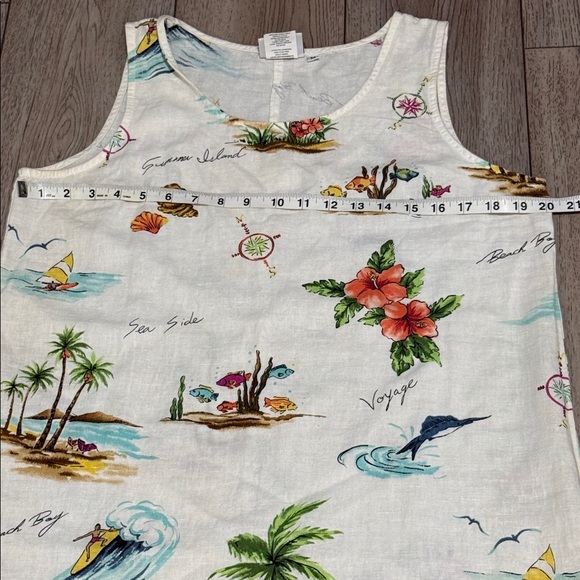 Hot Cotton Dress linen tropical midi womens Cream novelty summer beach - Picture 3 of 6